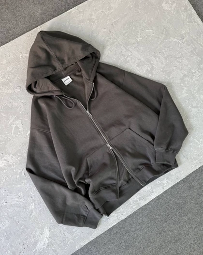 سویشرت دو زیپ ذغالی برند bershka🐈⬛