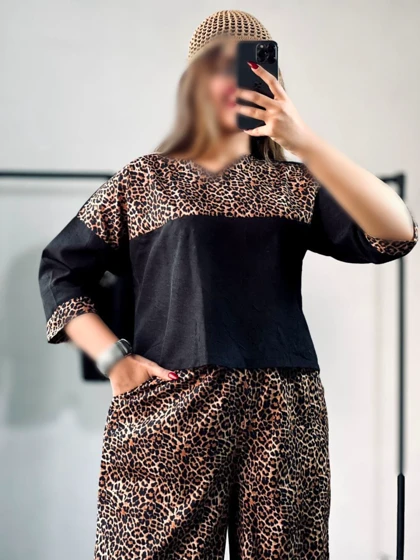 ست کراپ شلوار مدل ماهورا کد 50259