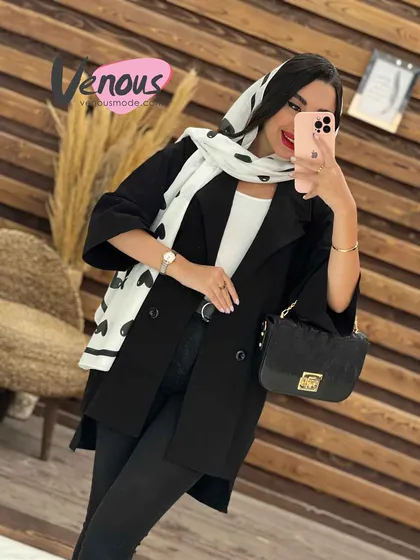 مانتو لینن دودکمه بغل چاک