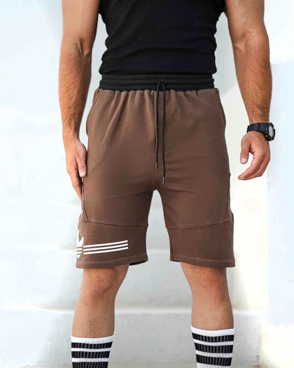 شلوارک بگ ورزشی ADIDAS قهوه ای