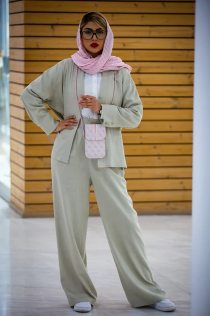 مانتو شلوار لینن 3 دکمه زارا