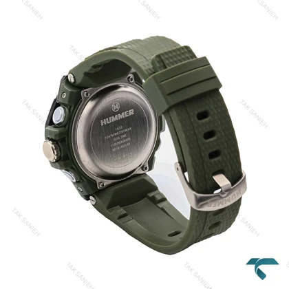 ساعت هامر مردانه 1432 دوزمانه سبز مشکی Hummer-6511-G