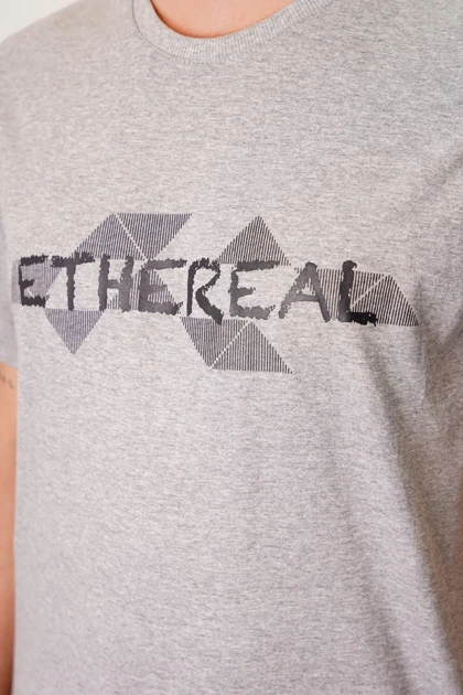 تیشرت یقه کشبافت چاپی ethereal مردانه