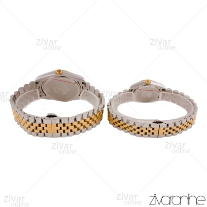 ست ساعت سیتیزن طلایی نقره ای صفحه مشکی 105662