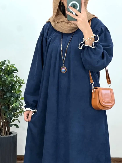 پیراهن مانتویی پاییزه رایلی 4 با کد 4236(ایراددار)