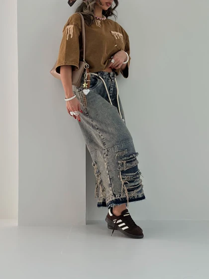 شلوار جین برمودا زاپ‌دار