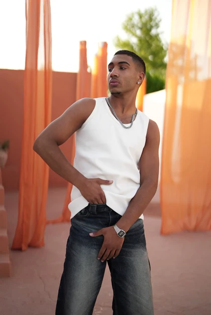 رکابی تنک تاپ ساده کوپ آیسان اسلامی سفید