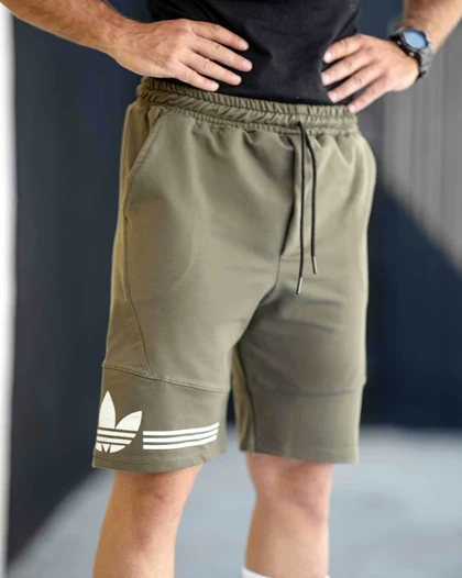 شلوارک بگ ورزشی ADIDAS سبز لجنی