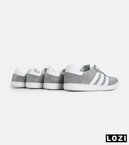 کفش کتانی مردانه و زنانه طوسی سفید ADIDAS Samba مدل 7175