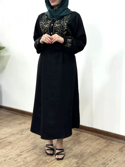 پیراهن مانتویی گلدوزی آیسو آذین