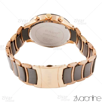 ساعت رادو مردانه سرامیکی سه موتوره دورنگ رزگلد 103447