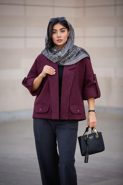 پالتو فوتر یقه دالی نقاب دار