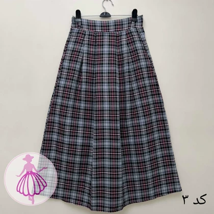 دامن چهارخونه پشمی بلند در رنگبندی متنوع(کالکشن 1)