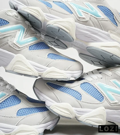 کفش کتانی زنانه طوسی آبی NEW BALANCE 9060