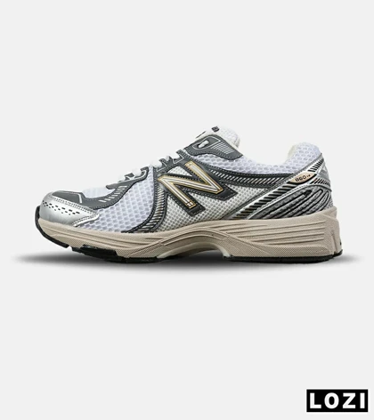 کفش کتانی مردانه و زنانه سفید کرم New Balance 860 V.02 مدل 7531