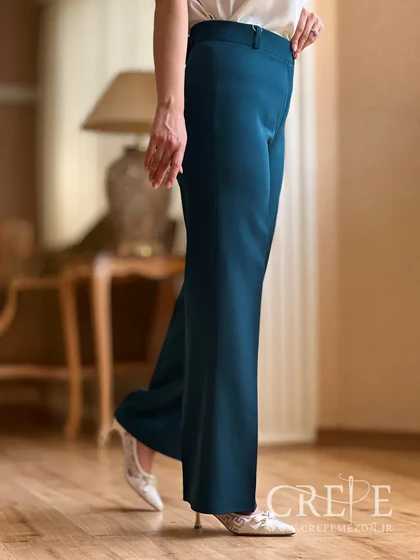 شلوار از بالا راسته کرپ قد 102