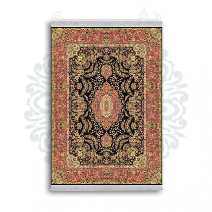 *جدید* فرشینه از جنس پارچه شانل مخمل ترک طرح فانتزی برند دفه کد 1283