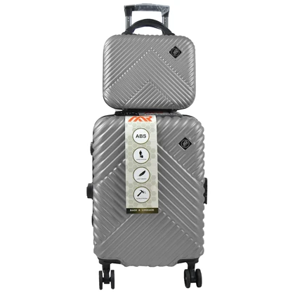 چمدان MR مدل MR-40350-PK سایز کوچک به همراه چمدان لوازم آرایشی