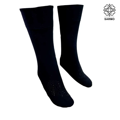 جوراب سه ربع میس لی ضخیم 120 - طرح برگ