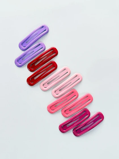 گیره مو تق تقی مستطیل بسته 2 عددی