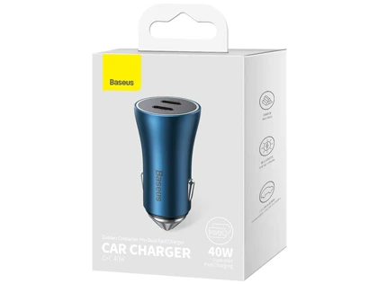 شارژر فندکی فست شارژ ماشین تایپ‌سی 40 وات بیسوس GJP000013