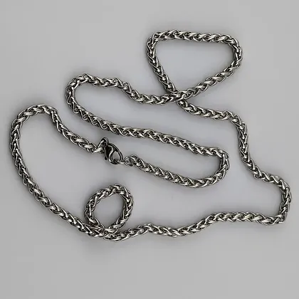 گردنبند استیل مردانه اسپیگا (گندمی)