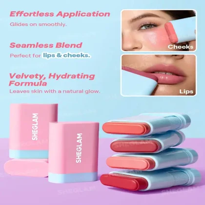 رژگونه استیکی گلس گلوشیگلمSHEGLAM Glass Glow Stick Blush
