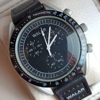 ساعت مچی اسپرت والار طرح امگا سواچ بند چسبی طرح ماموریت در ماه