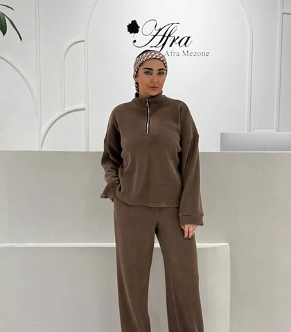 ست مخمل کبریتی نیم زیپ کد 14003884