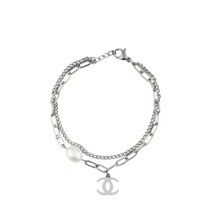 دستبند زنانه مدل چنل مراوریدی