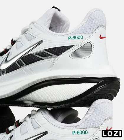 کفش کتانی مردانه و زنانه سفید طوسی نایک NIKE P-6000