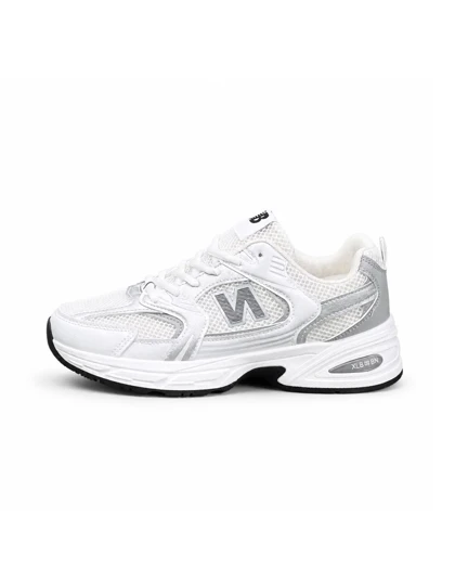 کتانی خارجی مردانه مدل نیوبالانس 530 سفید نقره ای New Balance