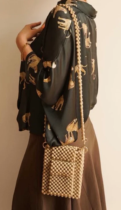 کیف مهره ای جیب‌دار