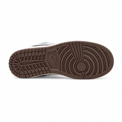 کفش و کتانی مردانه ساق‌دار مدل NIKE JORDAN 1 رنگ سفید قهوه ایی کد 2446