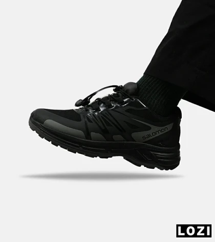 کفش کتانی کوهنوردی مردانه و زنانه مشکی طوسی Salomon wings pro 2