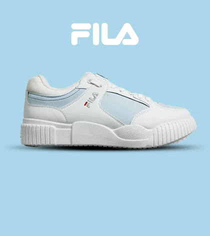 کفش کتانی مردانه سفید آبی FILA مدل 6955