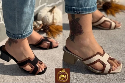 صندل تابستانه و روفرشی مجلسی زنانه هرمس