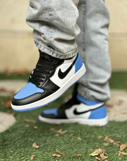 کتانی ویتنامی نایک ایر جردن وان ساق‌دار Nike Air Jordan 1 Retro High UNC Toe