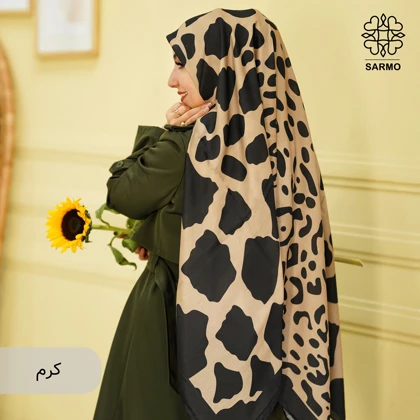 روسری نخ پنبه پلنگی