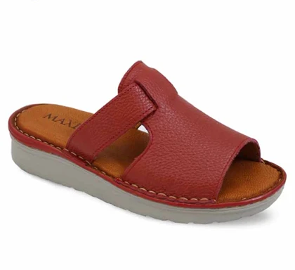 صندل طبی چرم طبیعی ماکسیم مدل کمند red