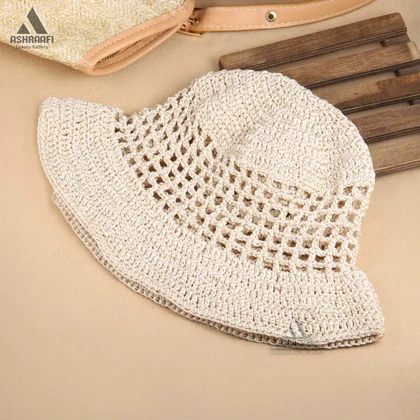 کلاه باکت بافتنی Crochet Bucket Hat HA199