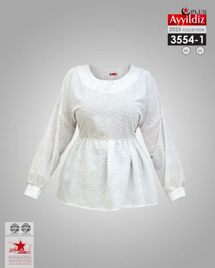 شومیز مجلسی زنانه سایز بزرگ کد 3554