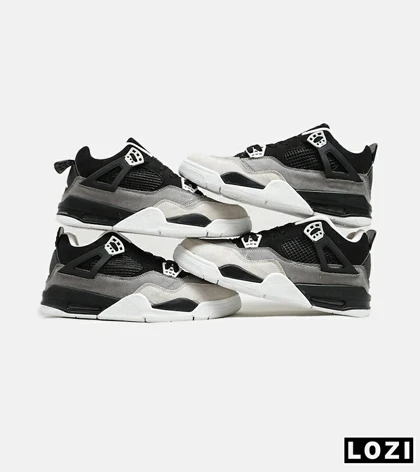 کتانی ساق‌دار مردانه مشکی طوسی Nike air jordan 4