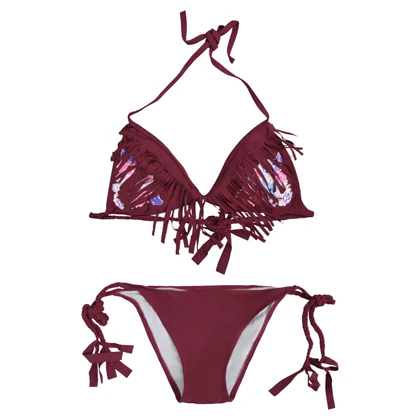 ست بیکینی زنانه مدل 4B0188 زرشکی