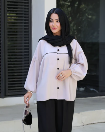 ست دوتیکه مانتو شلوار زنانه مدل رهانا کد 3018