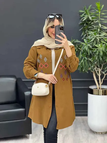 مانتو لینن طرح لوزی
