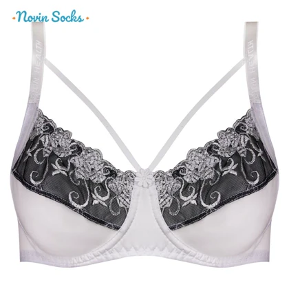 سوتین زنانه پانیذ مدل فنردار گیپوری هارنس دار کد 66397