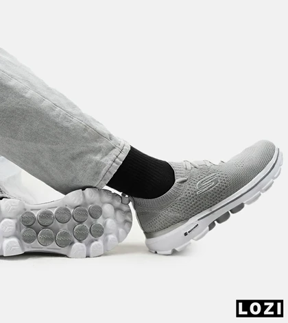 کفش کتانی بزرگ پا طوسی اسکیچرز SKECHERS مدل 2165