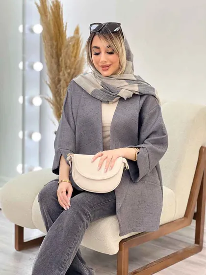 مانتو دو جیب نما پایین هلال