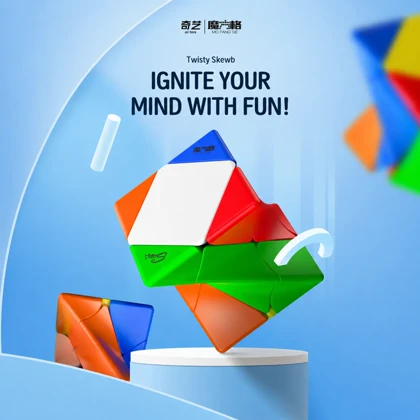روبیک اسکوب تویستی کای وای QiYi مدل Twisty Skewb استیکرلس